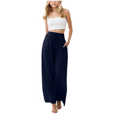 Zshosam Wide Legged Sweat Pants for Girls Girls Sweatpants Straight Leg Joggers Baggy Sweatpants for Girls Size 14T 15T,(Navy 14-15 Years)