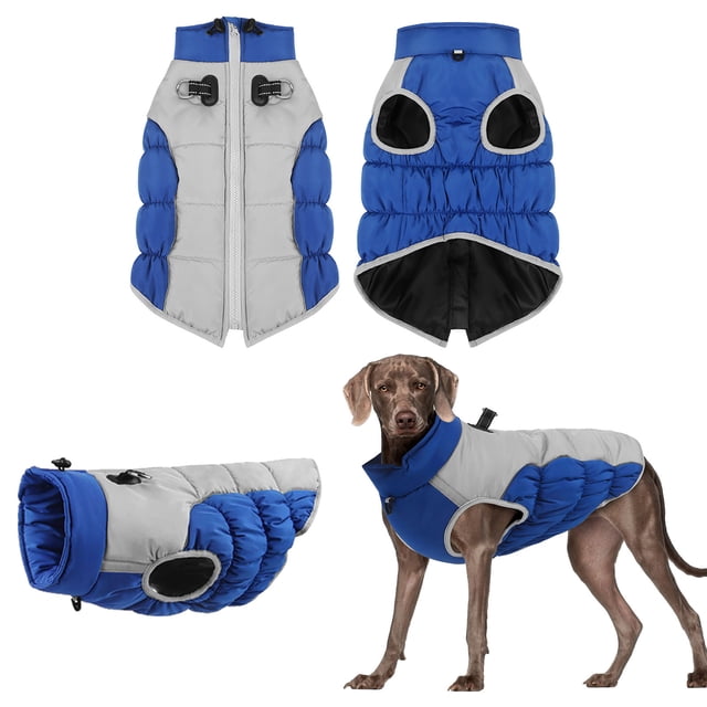 Hearth & Gear Warm Dog Winter Coat Dog Coat Dog Jacket With Built In Harness Windproof Dog Cold Weather Coats Reflective Turtleneck Large Dog Coat Dog Coats For Small Medium Pet Clothes for Small Dogs