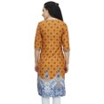 thumbnail image 1 of Bimba Tunique Imprimée pour Femme Kurti Kurta en Georgette Moutarde Blouse Indienne Longue-14, 1 of 5