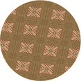 thumbnail image 1 of Ahgly Company Machine Washable Indoor Round Transitional Saddle Brown Area Rugs, 3' Round, 1 of 7
