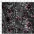 thumbnail image 4 of Soimoi Black Modal Satin Fabric Leopard Animal Skin Printed Fabric 1 Yard 42 Inch Wide, 4 of 6