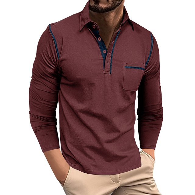 Birdeem Chemise/haut à Manches Longues Ajustée à Boutons pour Hommes