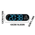 thumbnail image 2 of TACILIP Alarm Clock, 17.3-inch Living Room Wall Clock with Multifunctional LED Electronic Clock Large Size Alarm Clock Temperature and Humidity Clock, Gifts for Her, 2 of 5