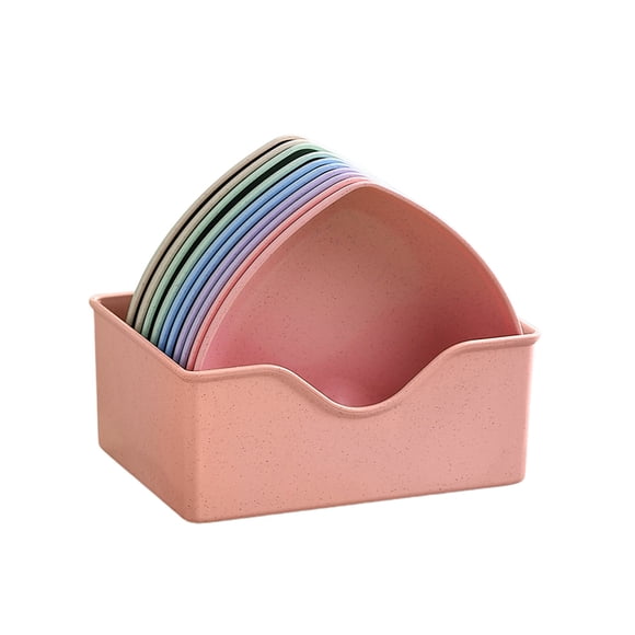 Tumotour 10 Pc Cutlery Set With 6.29 In Food Tray Fruit Snack Bowl Can Be Used In Restaurants Food Shops Dining Halls Etc