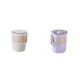 thumbnail image 2 of Large Capacity Breakfast Cup with Spoon Plastic Reusable with Breathable Holes 620ml Water Container Sealing Lid Microwave Cups Breathable Holes Purple, 2 of 9