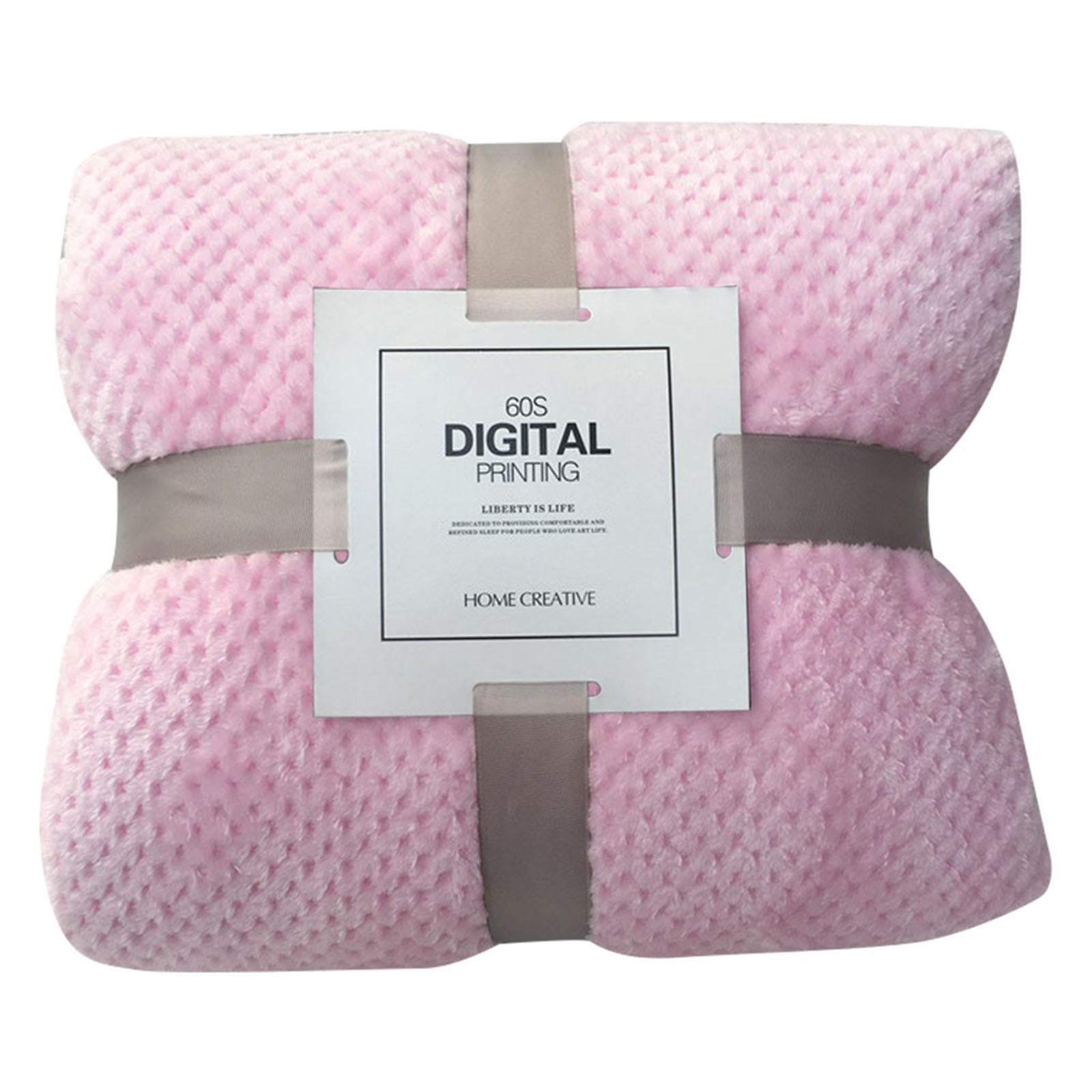 Soft Warm Plaid Fleece Bed Blanket Large Mesh Flannel Blankets Thick Breathable