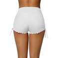 thumbnail image 4 of Women's High Waist Swim Shorts Side Drawstring Tummy Control Swimsuits Bottoms, 4 of 7