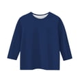 thumbnail image 5 of MeetoTime T-shirt Uni à Manches 3/4 et Col Rond pour Enfants, T-shirt pour Tout-Petits Garçons Filles 3-12 Ans, 5 of 5