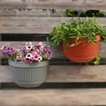 thumbnail image 4 of Greyghost Jardinières Suspendues pour Mur et Rambarde, Grands Pots en Plastique, Supports de Plantes Demi-Ronds pour Intérieur et Extérieur pour Clôture, Balcon Ou Rambardes, Exposer des Jardins d'Herbes, des Fleurs Ou des Plantes, 2 Pcs, 4 of 6