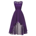 thumbnail image 1 of Fridja Robe de Demoiselle d'Honneur en Dentelle Florale Sans Manches Formelle de Mariage Maxi Robe, 1 of 9