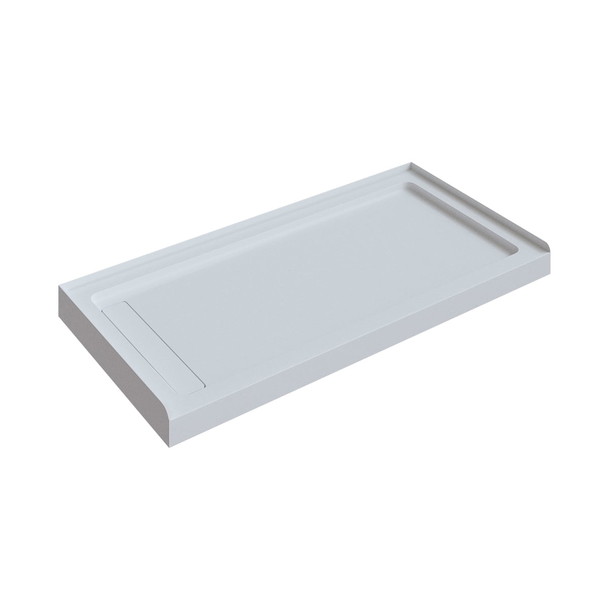 A&E Bath and Shower Velisse 32x60 Receveur de douche en fini blanc texturé avec drain latéral gauche