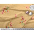 thumbnail image 2 of Soimoi Polyester Crepe Fabric Dot,Leaves & Periwinkle Floral Print Fabric by The Yard 52 Inch Wide, 2 of 3