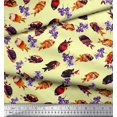thumbnail image 2 of Soimoi Poly Georgette Fabric Floral & Textured Fish Ocean Printed Fabric 1 Yard 42 Inch Wide, 2 of 3