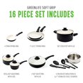 thumbnail image 3 of GreenLife Soft Grip 16pc Ceramic Non-Stick Cookware Set, Black - CC001021-001, 3 of 5