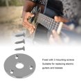 thumbnail image 4 of Metal Guitar Jack Socket Plate With Mounting Screws,  Look, For Electric Guitars, Basses And More, 4 of 8