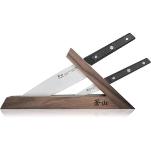 Cangshan TG Series 1021325 Swedish Sandvik 14C28N Steel 3-Piece Knife Block Set, Walnut