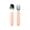 Pink#4, variant on 2 Pcs Children Safe Fork And Spoons Baby Utensils Kids Cutlery Spoon Fork With Silica Gel Grip Covered Food Grade
