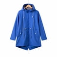 thumbnail image 2 of Birdeem Womens Solid Color Outdoor Hooded Length Windbreaker Jacket, 2 of 5