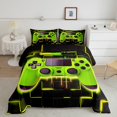 thumbnail image 2 of Yellow Gaming Comforter Set - Gamer Comforter Boys Twin Bedding Sets for Boys, Neon Lights Abstract Geometry Design Gamer Room Decor for Boys, 2 of 5