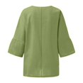 thumbnail image 4 of Blouses, Hauts et T-Shirts pour Femmes Grande Taille en Liquidation Femmes Dames Manches Raccourcies Col Rond Coton Chemise Ample Blouse, 4 of 5
