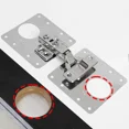 thumbnail image 4 of 2/10Sets Hinge Repair Plate Kitchen Cabinet Door Hinges Mounting Plate with Screw Flat Fixing Brackets Furniture Hardware Tools, 4 of 4