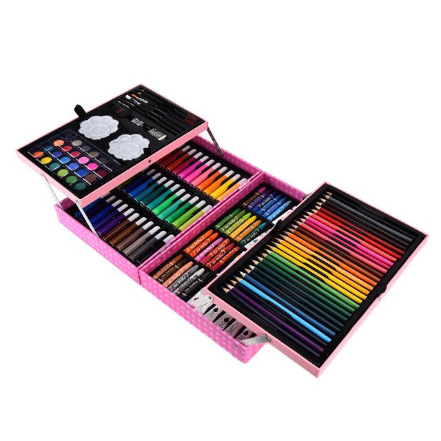 Art Set, 2 Layer Aluminum Box Safe Pigment Drawing Art Box For Family For Painting Room