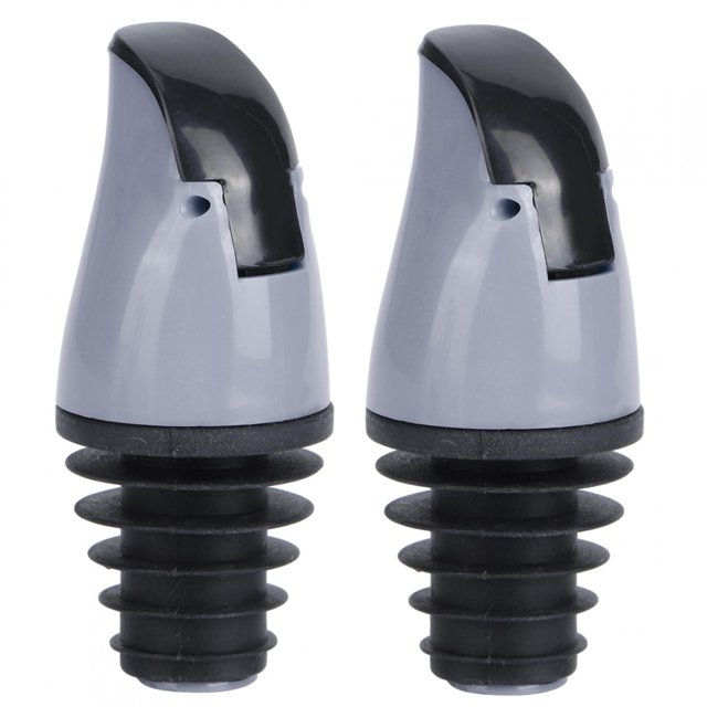 2pcs bouteille d'huile bec verseur bouchon huile d'olive vin sauce soja vinaigre bouteilles accessoire, pour restaurant de cuisine(gris)