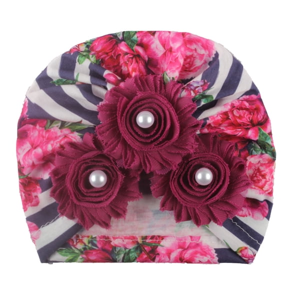 Bandeau Élégant à Rayures et Fleurs pour Tout-Petit Bébé Garçon Fille Enfants, Chapeau Imprimé, Accessoires