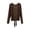 #0106-Coffee, variant on Uootdi Tie Front Cardigans Women Solid Color Long Sleeve Open Front Casual Loose Lightweight Soft Comfy Cover Ups Gift