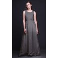 thumbnail image 3 of Bimba Check Women Long Tank MaxiDress Round Neck Printed Party Gown-X-Large, 3 of 5