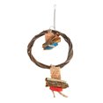 thumbnail image 2 of Hanging Swing Toy, Food Colouring Colorful Bird Swing Perch  Wood  For Pet Bird S, 2 of 8