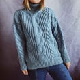 thumbnail image 4 of IROINID Chandail à Col Roulé pour Femme, Chandail, Couleur Unie, Ample, Mi-Long, Manches Longues, Hauts, Blouse, Chandail Tricoté, 4 of 5