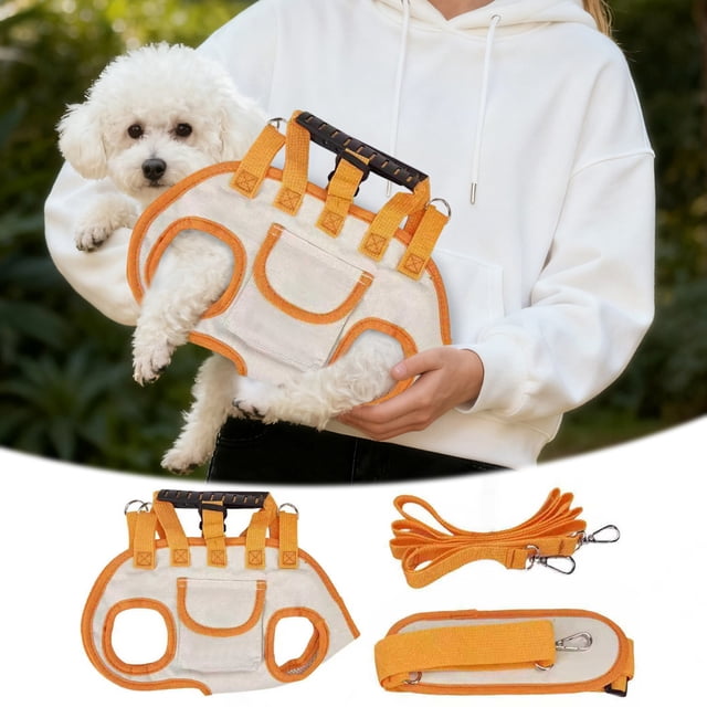 Hands Yorkie Shoulder Small Sling Backpack for Outdoor Use with Front Purse Vest Harness Foldable Medium Slings Hand Carry Support Backcat Puppy