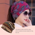thumbnail image 4 of Tuque Décontractée Style Bohème Hijab Musulman Turban Extensible Mode Bonnets de Protection des Oreilles Accessoires de Coiffure Bonnet Café floral, 4 of 6