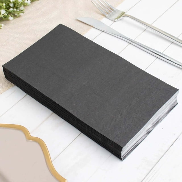 HLONK 50 Pack | 2 Ply Soft Orange Dinner Party Paper Napkins Wedding Reception Cocktail Beverage Napkins