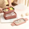 thumbnail image 1 of Insulated And Sealed Portable Compartmented Lunch Box For Students And Office Workers That Can Be Microwaved, 1 of 6