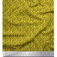 thumbnail image 1 of Soimoi Yellow Moss Georgette Fabric Brush Stroke Abstract Fabric Prints By Yard 42 Inch Wide, 1 of 3