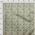 thumbnail image 3 of oneOone Rayon Beige Fabric Florals Craft Projects Decor Fabric Printed By The Yard 56 Inch Wide, 3 of 4