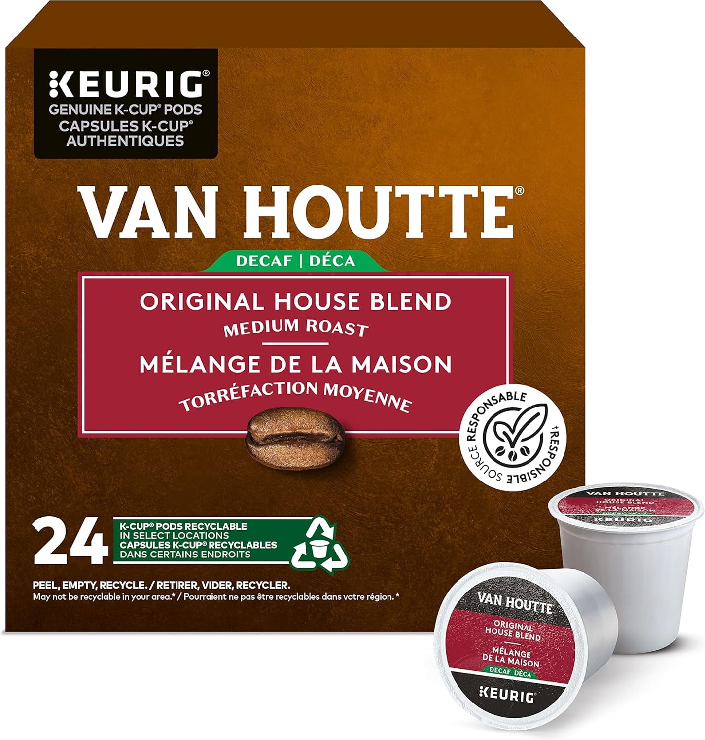 Van Houtte Decaf Original House Blend Keurig K-Cup Pods 96 count