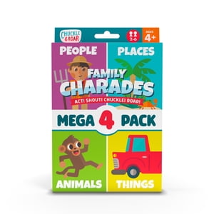 Chuckle & Roar Charades Card Game 4-Pack Tray for Children Ages 3+ by Buffalo Games