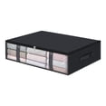 thumbnail image 4 of Birdeem Grands Contenants de Rangement sous le Lit, Bacs Organisateurs de Garde-Robe, Rangement pour Couvertures Organisateurs de Garde-Robe Pliables Rangement pour Couvertures, Serviettes, Couette, Chandails, Draps en Lin, Papier d'Emballage (Noir), 4 of 4