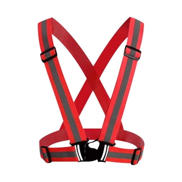 Gilet Réfléchissant Haute Visibilité pour Course Cyclisme Sports, Ceinture de Sécurité Néon Ajustable et Respirante, Équipement de Course de Nuit Réflectivité 360° pour Activité Extérieure