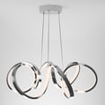 thumbnail image 4 of Artika Swirl Ribbon Modern LED Pendant Light Fixture, Chrome, 4 of 5