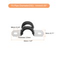thumbnail image 2 of Unique Bargains 22Pack 9/16' Cable Clamp U Shape Stainless Steel Rubber Cushioned Pipe Strap, 2 of 5