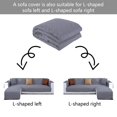 thumbnail image 4 of 2024 L Shape Sofa Slipcover Reversible Sectional Couch Cover Chaise Lounge Cover Furniture Protector Cover Large Size Gray, 4 of 12