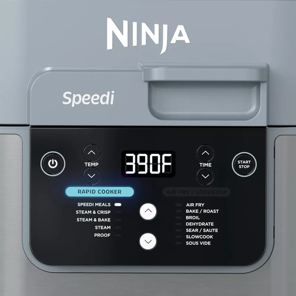 Ninja Speedi Friteuse à Air Chaud et Cuiseur Rapide 6 Pintes - Gris Sel de Mer
