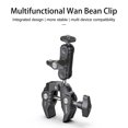 thumbnail image 1 of Aofa R094 Super Clamp Multifunctional Adjustable 360 Degrees Rotation Non-slip Stable 1/4 3/8 Screw Hole with Double Ball Head Mount Camera Monitor LED Light Mic Camera Super Clamp for Outdoor Sports, 1 of 8