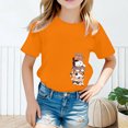 thumbnail image 2 of T-shirt d'Été à Manches Courtes et Col Rond Imprimé Mode Mignon pour Filles Juniors Petites Filles Crop Top 4t, 2 of 4