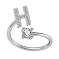 thumbnail image 1 of PVCS Exquisite Fashion 26 English Alphabet Style Ring Letter Fashion Copper Ring, 1 of 1