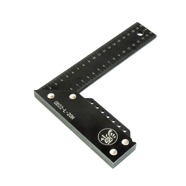 Carpenter Square Measuring Layout Tool Professional Marking Tool 90 Degree Ruler Black 200mm